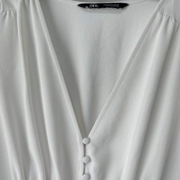 Zara midi long sleeve dress- white - Picture 3 of 5